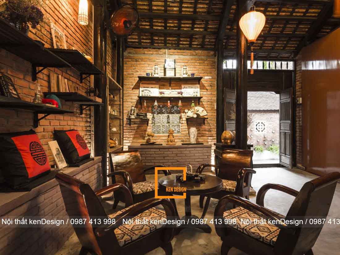 thiết kế quán cafe phong cách rustic